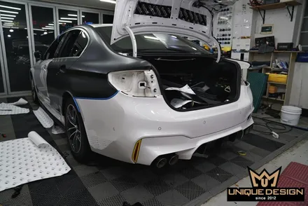 BMW G30 5시리즈 전체랩핑, 컬러변경 / 사틴블랙 / 의정부 신곡동