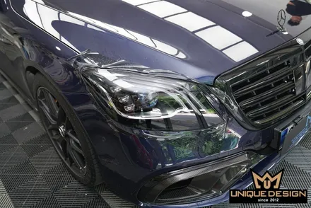 벤츠 S63AMG 헤드라이트, 테일램프 스모그PPF 라이트필름 부착시공기! / 의정부 신곡동