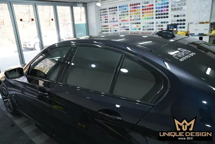 BMW G30 5시리즈 크롬죽이기, 윈도우몰딩 크롬에서 블랙으로 고광택랩핑! / 의정부 신곡동