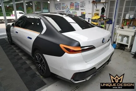 (의정부, 양주) BMW 740i 전체랩핑- PET 오토벨벳 리페어사틴블랙- / 의정부 신곡동