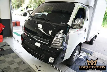 봉고3 랩핑 고광택 블랙으로 변신! 강북 랩핑 전문샵의 냉동탑차 드레스업 후기 / 의정부 신곡동