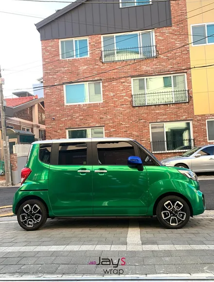 기아 레이 메탈그린 전체랩핑 - 강남자동차랩핑 / 서초랩핑 / 위례랩핑 / 제이스랩(Jayswrap) / 메탈랩핑 / 강남, 서초, 선릉