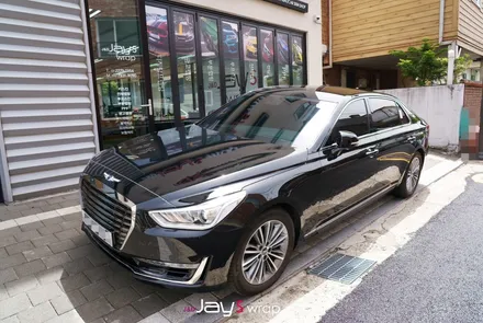 블랙PPF 블랙유광랩핑 제네시스 eq900 전체랩핑 강남랩핑 / 강남, 서초, 선릉