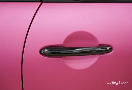 강남랩핑[제이스랩]:: BMW 미니쿠페 매트메탈릭핑크 전체랩핑 /라인데칼 / 강남, 서초, 선릉