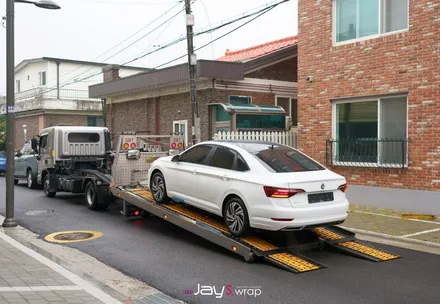블랙유광 루프스킨 폭스바겐 제타 부분랩핑 강남랩핑 제이스랩 / 강남, 서초, 선릉