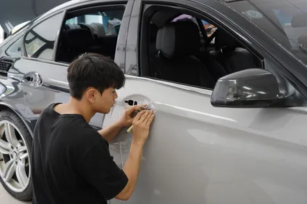 강남랩핑[제이스랩] BMW535d 유광그레이 전체랩핑 / 재시공/필름제거 / 강남, 서초, 선릉