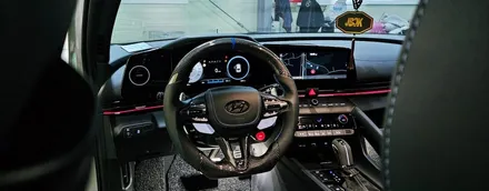 아반떼n CN7 카본핸들 장착줄고 제이비커스텀 / 오산,동탄,수원