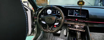 아반떼n CN7 카본핸들 장착줄고 제이비커스텀 / 오산,동탄,수원