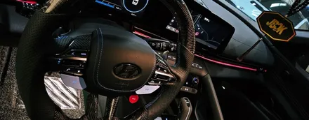 아반떼n CN7 카본핸들 장착줄고 제이비커스텀 / 오산,동탄,수원