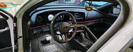 아반떼n CN7 카본핸들 장착줄고 제이비커스텀 / 오산,동탄,수원