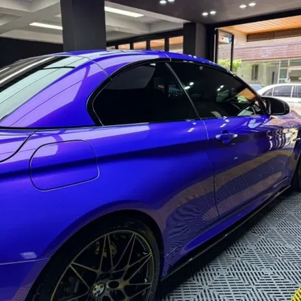 인천 자동차랩핑 BMW M4 컨버터블 오로라퍼플 전체랩핑 / 인천 계양