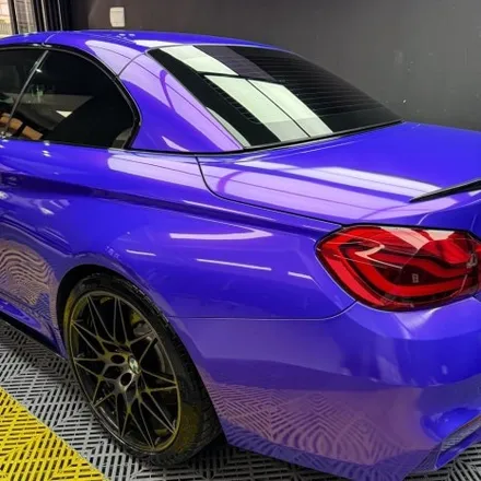 인천 자동차랩핑 BMW M4 컨버터블 오로라퍼플 전체랩핑 / 인천 계양