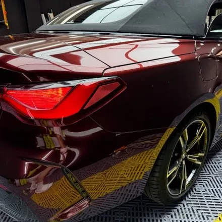 BMW 420i 컨버터블 전체랩핑, 화이트에서 버건디로 분위기를 완전히 바꿔봤습니다. / 인천 계양