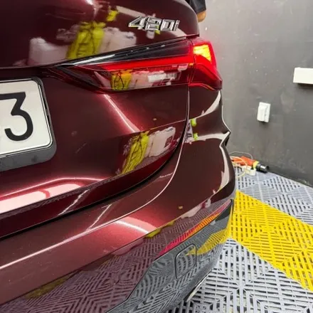 BMW 420i 컨버터블 전체랩핑, 화이트에서 버건디로 분위기를 완전히 바꿔봤습니다. / 인천 계양