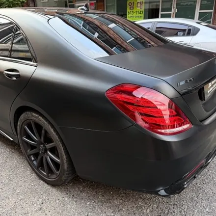 벤츠 S63 AMG 사틴블랙 전체랩핑 | 고성능 세단의 품격을 완성한 컬러 체인지 / 인천 계양