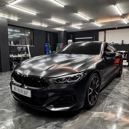 BMW M850i 사틴블랙 전체랩핑 시공 | 순정 이상의 존재감 / 인천 계양