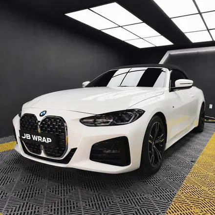 BMW 420i 컨버터블 전체랩핑, 화이트에서 버건디로 분위기를 완전히 바꿔봤습니다. / 인천 계양