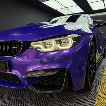 인천 자동차랩핑 BMW M4 컨버터블 오로라퍼플 전체랩핑 / 인천 계양