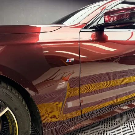 BMW 420i 컨버터블 전체랩핑, 화이트에서 버건디로 분위기를 완전히 바꿔봤습니다. / 인천 계양