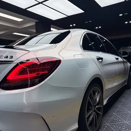 벤츠 C43 AMG 화이트핑크 랩핑 | 이리데슨트 전체랩핑 부천 JBWRAP / 인천 계양