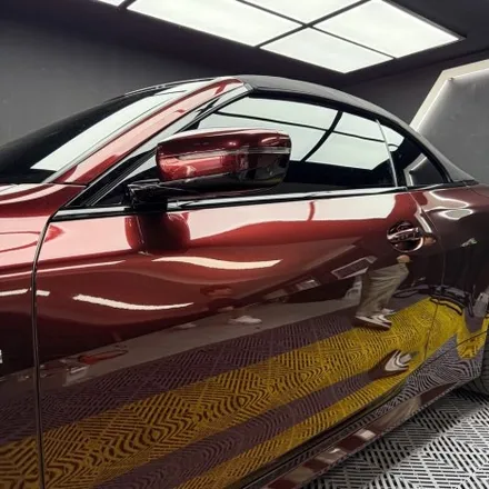 BMW 420i 컨버터블 전체랩핑, 화이트에서 버건디로 분위기를 완전히 바꿔봤습니다. / 인천 계양