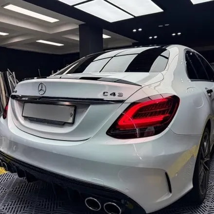 벤츠 C43 AMG 화이트핑크 랩핑 | 이리데슨트 전체랩핑 부천 JBWRAP / 인천 계양
