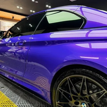 인천 자동차랩핑 BMW M4 컨버터블 오로라퍼플 전체랩핑 / 인천 계양