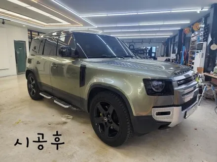 랜드로버 디펜더 블랙팩 블랙패키지로 꾸미기 - 루프스킨 투톤랩핑 레터링교체 휠도색 전주 오토랩 / 전주 덕진구 장동