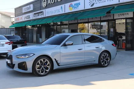 전북 전주 레인보우i90블랙 썬팅 ppf 유리막코팅 BMW 420i 그란쿠페 신차꾸미기 / 전주 덕진구 장동