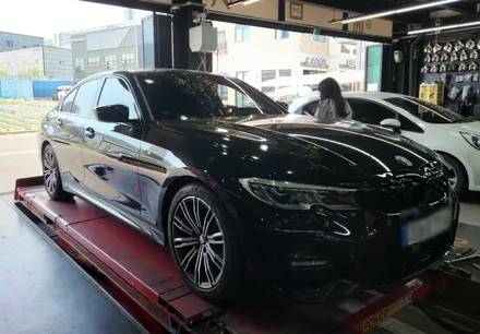 대전 휠도색 BMW 320D 블랙유광 분체도장 & 한국 V12EVO2 / 대전 복용동