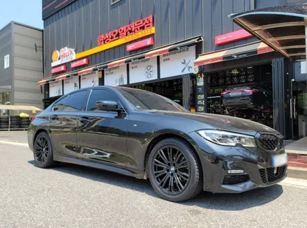 대전 휠도색 BMW 320D 블랙유광 분체도장 & 한국 V12EVO2 / 대전 복용동