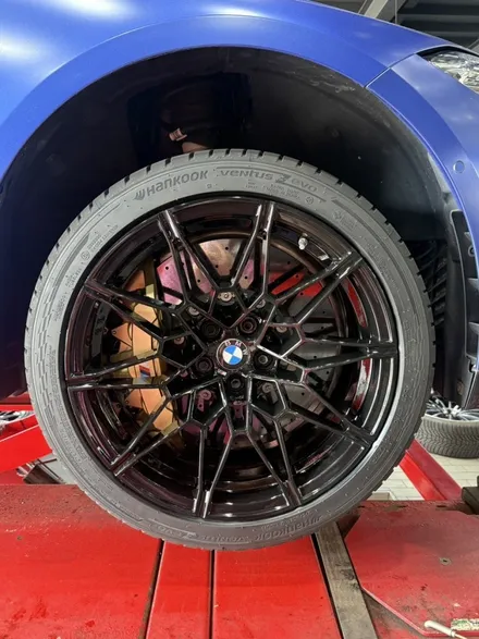 BMW M4 블랙유광 휠도색 & 한국타이어 벤투스 EVO 교체 작업 후기 대전 봉타이어 / 대전 복용동