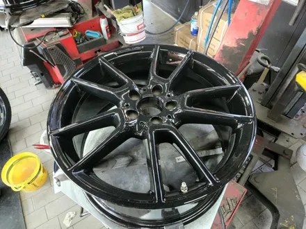대전 휠도색 벤츠 AMG C43 블랙유광 휠도장 및 미쉐린타이어 프라이머시 투어A/S 교체 / 대전 복용동