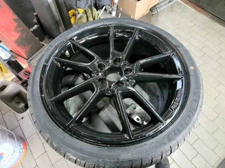 대전 휠도색 벤츠 AMG C43 블랙유광 휠도장 및 미쉐린타이어 프라이머시 투어A/S 교체 / 대전 복용동