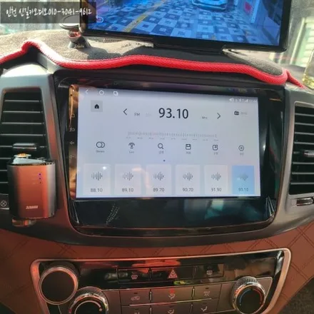 쌍용 G4 렉스턴 10.1인치 X PRO 카나로 안드로이드 올인원 설치
