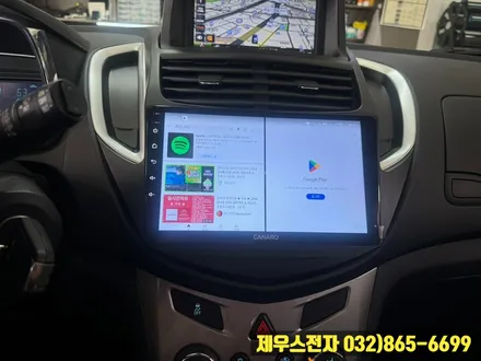 쉐보레 트랙스 인천 카나로 안드로이드 올인원 설치 완료 후의 모습