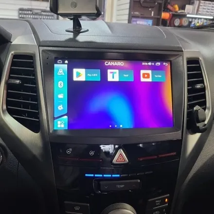 2017년식 티볼리 차량도 카나로 X 플러스 안드로이드 올인원으로 설치했어요.