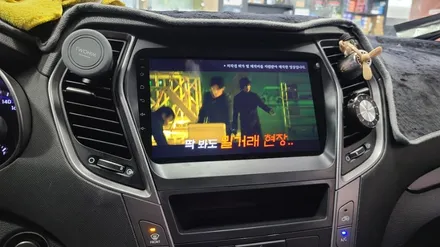 싼타페 DM 카나로  안드로이드 올인원 내비 매립