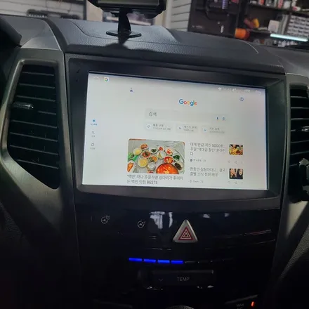 2017년식 티볼리 차량도 카나로 X 플러스 안드로이드 올인원으로 설치했어요.