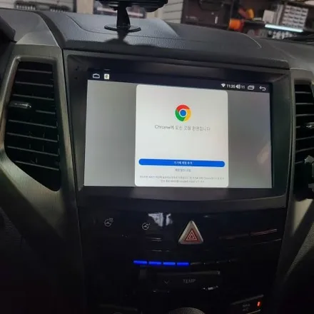 2017년식 티볼리 차량도 카나로 X 플러스 안드로이드 올인원으로 설치했어요.