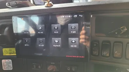 스카니아 트럭 안드로이드 올인원 카나로 X 플러스 내비 매립 카오디오 주안점에서