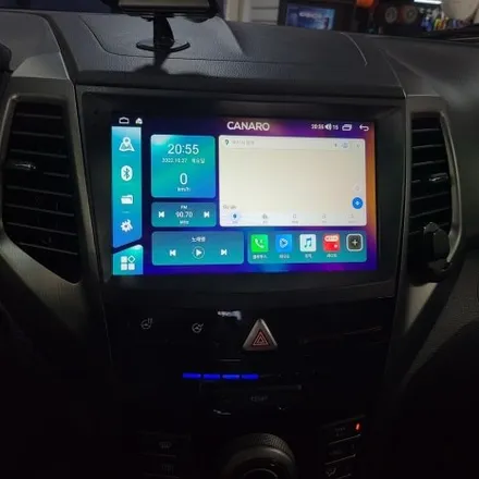 2017년식 티볼리 차량도 카나로 X 플러스 안드로이드 올인원으로 설치했어요.