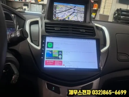 쉐보레 트랙스 인천 카나로 안드로이드 올인원 설치 완료 후의 모습
