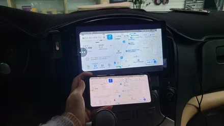 그랜드 스타렉스 안드로이드 매립 카나로 올인원 제품 설치