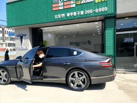 광주  g80 생활보호필름 ppf 썬팅 후기 (도어컵, 엣지, 주유구, 트렁크리드) / 광주 동구, 나주, 순천