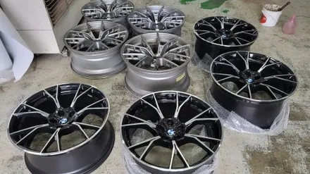 BMW F90 M5를 M5CS 버젼으로 튜닝해보기!휠도색,캘리퍼 / 인천 계양구 서운동