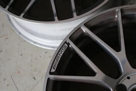 벤츠 AMG C63s쿠페 순정휠 도색작업 후기 , 사틴그레이 / 인천 계양구 서운동