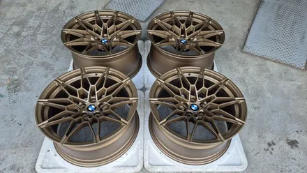 BMW G82 M4 그린 휠도색,휠커스텀, 브론즈휠도색 / 인천 계양구 서운동