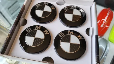 bmw 카본엠블럼,bmw 카본 휠캡 커스텀 작업 / 인천 계양구 서운동