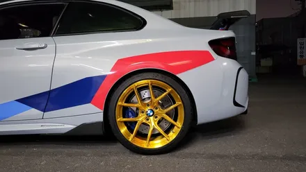 BMW M2 컴페티션 핸드브러쉬 휠 커스텀작업,골드브론즈클리어 / 인천 계양구 서운동